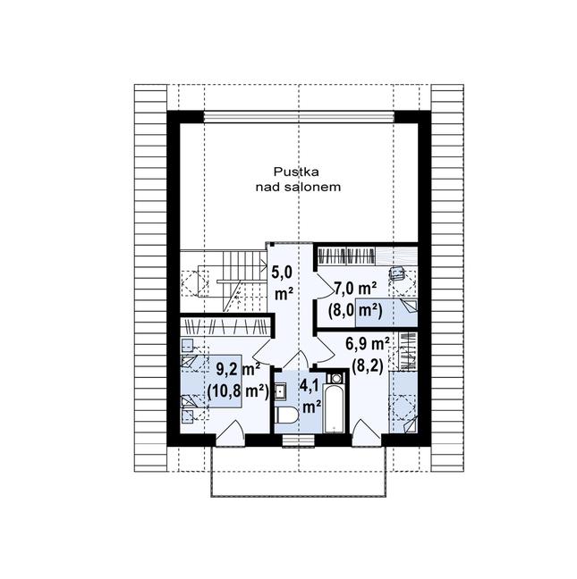 Rzut poddasza POW. 41,5 m²