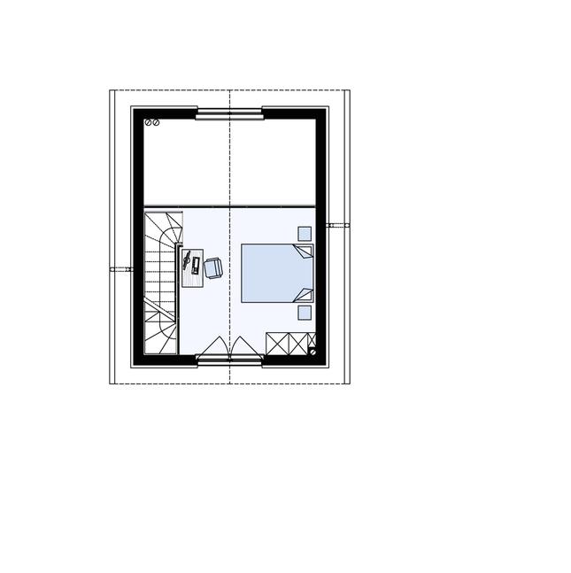 Rzut piętra POW. 17,2 m²