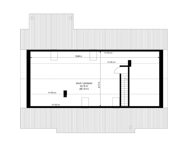 Rzut poddasza POW. 0,0 m²