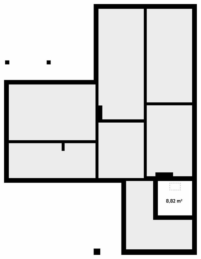 Rzut piwnicy POW. 8,8 m²