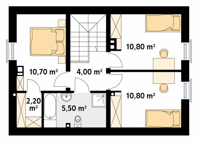 Rzut poddasza POW. 50,1 m²