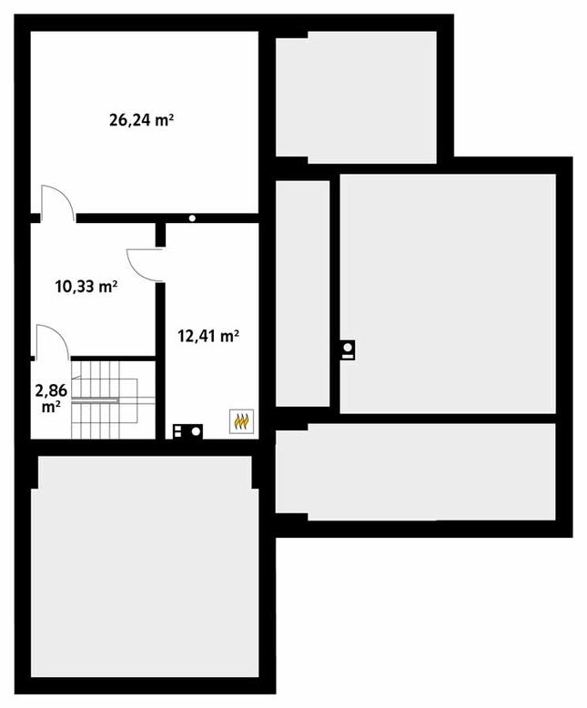 Rzut piwnicy POW. 51,8 m²