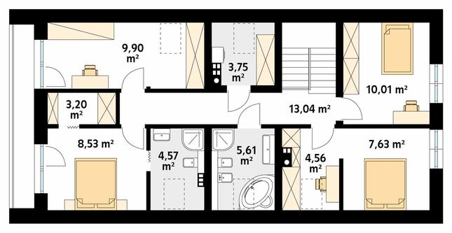 Rzut poddasza POW. 94,1 m²