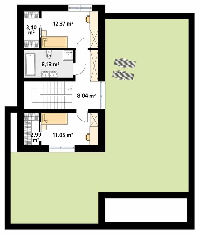 Rzut poddasza POW. 46,0 m²