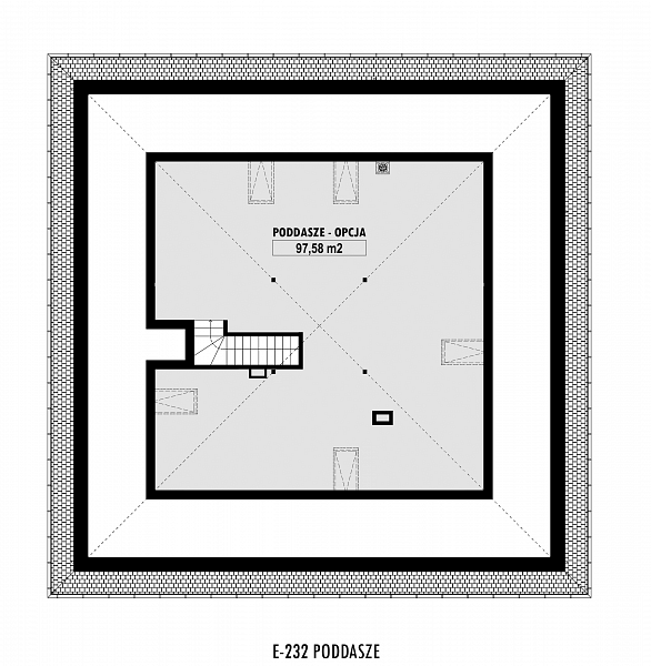 Rzut poddasza: do indywidualnej adaptacji