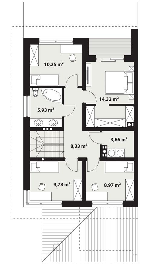 Rzut piętra lustro POW. 0,0 m²
