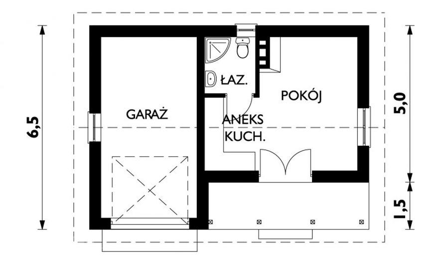 ANG0242 Garaż M1 (z częścią mieszkalną)