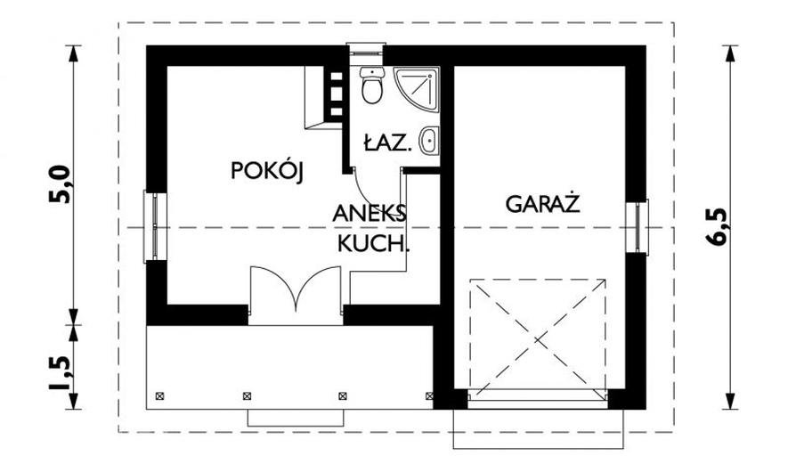 ANG0242 Garaż M1 (z częścią mieszkalną)