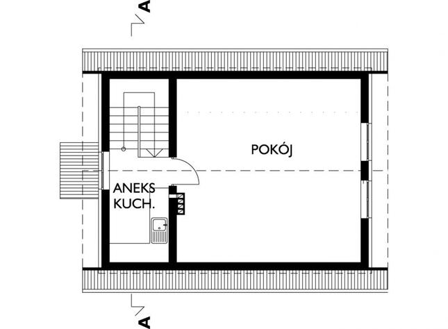Rzut poddasza POW. 41,6 m²