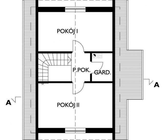 Rzut poddasza POW. 45,7 m²