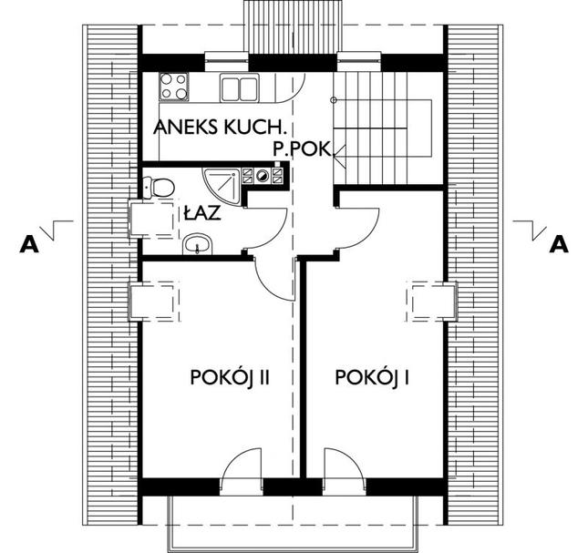 Rzut poddasza POW. 50,0 m²