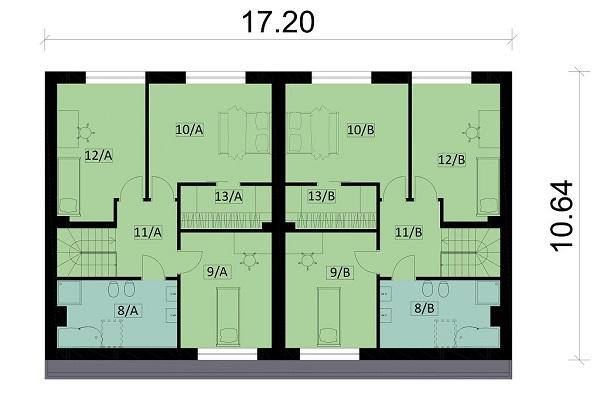 Rzut poddasza POW. 142,2 m²