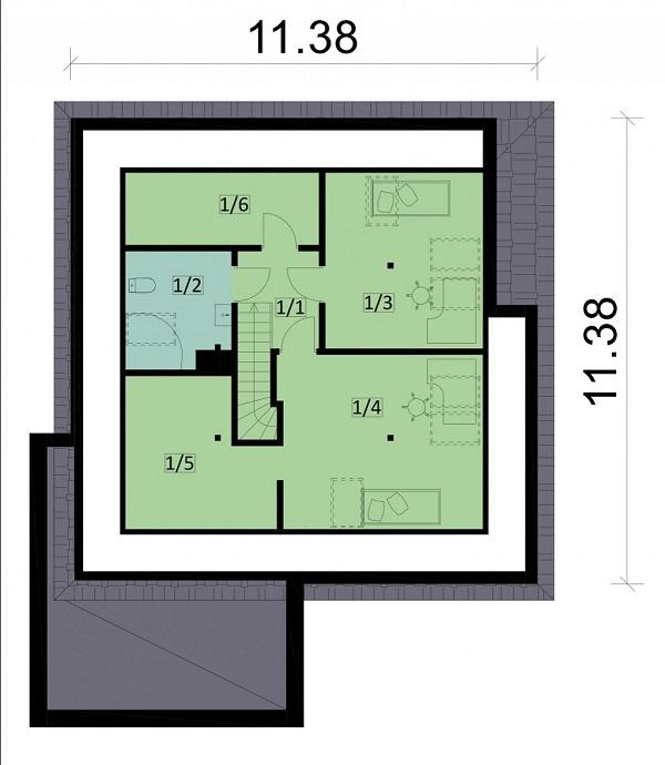 Rzut poddasza POW. 0,0 m²
