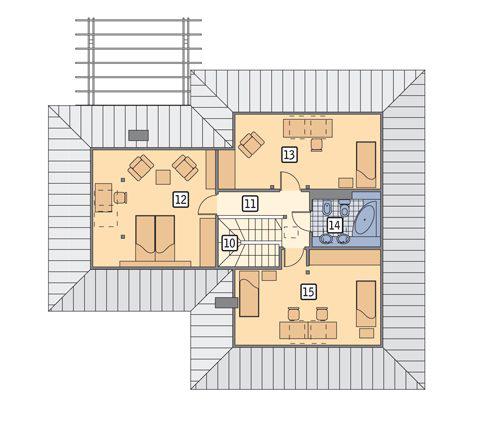 Rzut poddasza POW. 84,3 m²