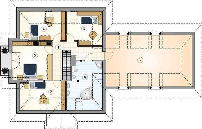 Rzut poddasza lustro POW. 0,0 m²