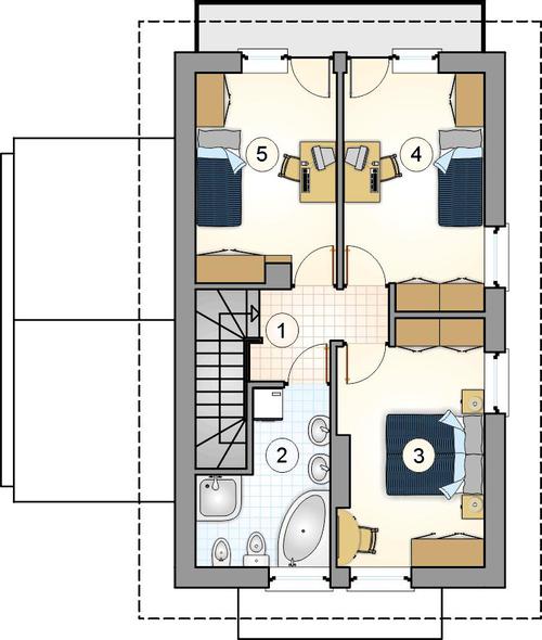 Rzut piętra lustro POW. 0,0 m²