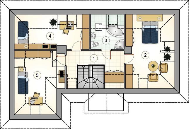 Rzut poddasza lustro POW. 0,0 m²