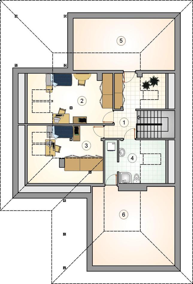 Rzut poddasza lustro POW. 0,0 m²