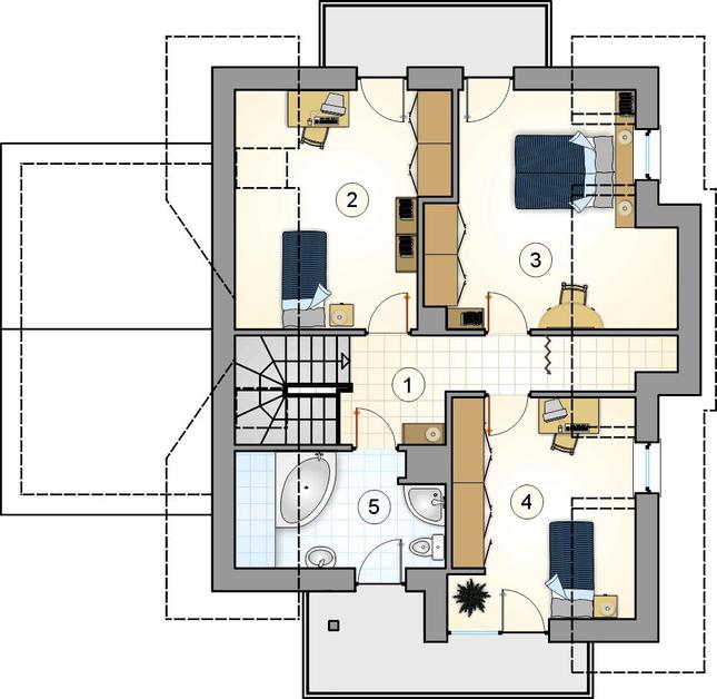 Rzut poddasza lustro POW. 0,0 m²