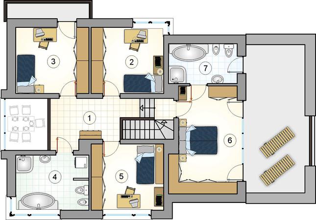Rzut piętra lustro POW. 0,0 m²