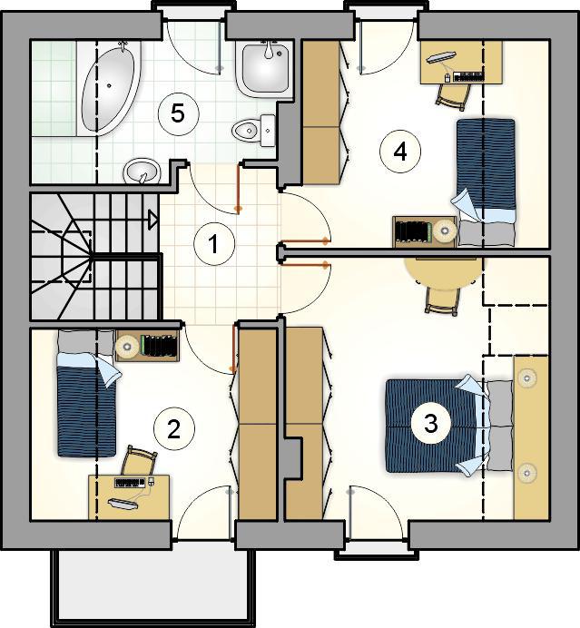 Rzut poddasza lustro POW. 0,0 m²