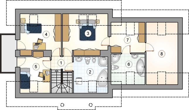 Rzut poddasza lustro POW. 0,0 m²