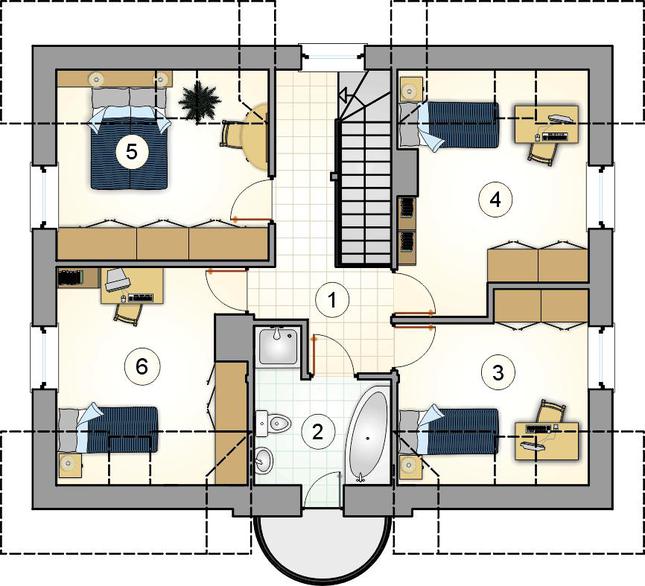 Rzut poddasza lustro POW. 0,0 m²