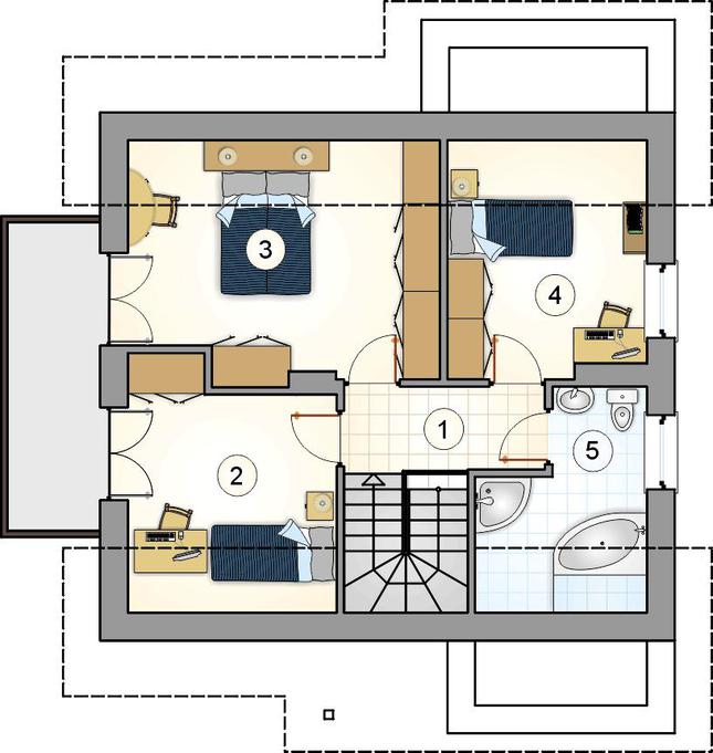 Rzut poddasza lustro POW. 0,0 m²