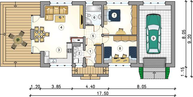Rzut parteru lustro POW. 0,0 m²