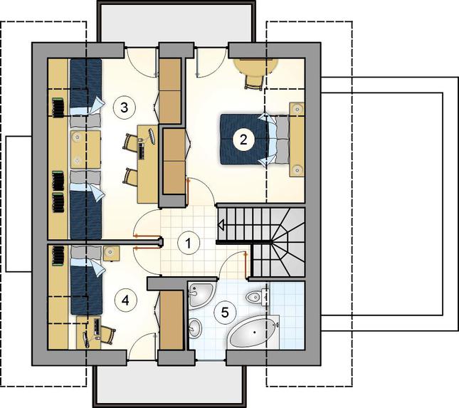 Rzut poddasza lustro POW. 0,0 m²