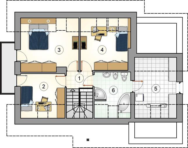 Rzut poddasza lustro POW. 0,0 m²