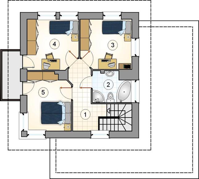 Rzut piętra lustro POW. 0,0 m²
