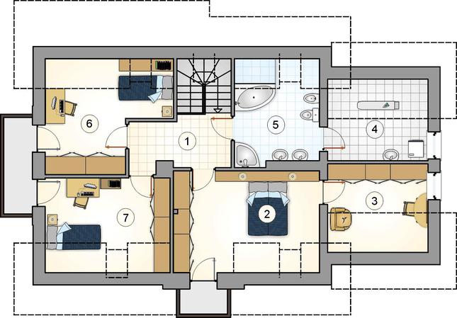 Rzut poddasza lustro POW. 0,0 m²