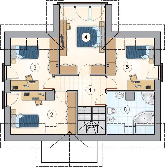 Rzut poddasza lustro POW. 0,0 m²