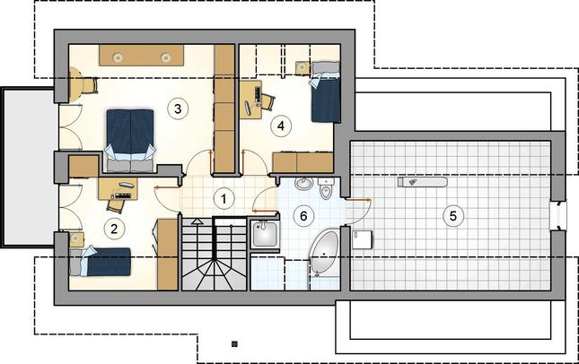 Rzut poddasza lustro POW. 0,0 m²