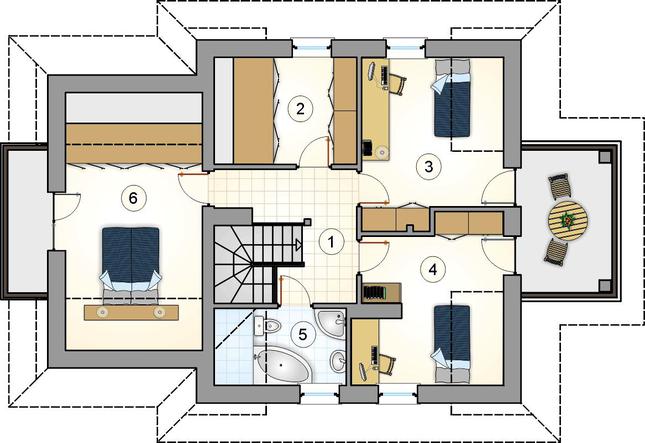 Rzut poddasza lustro POW. 0,0 m²
