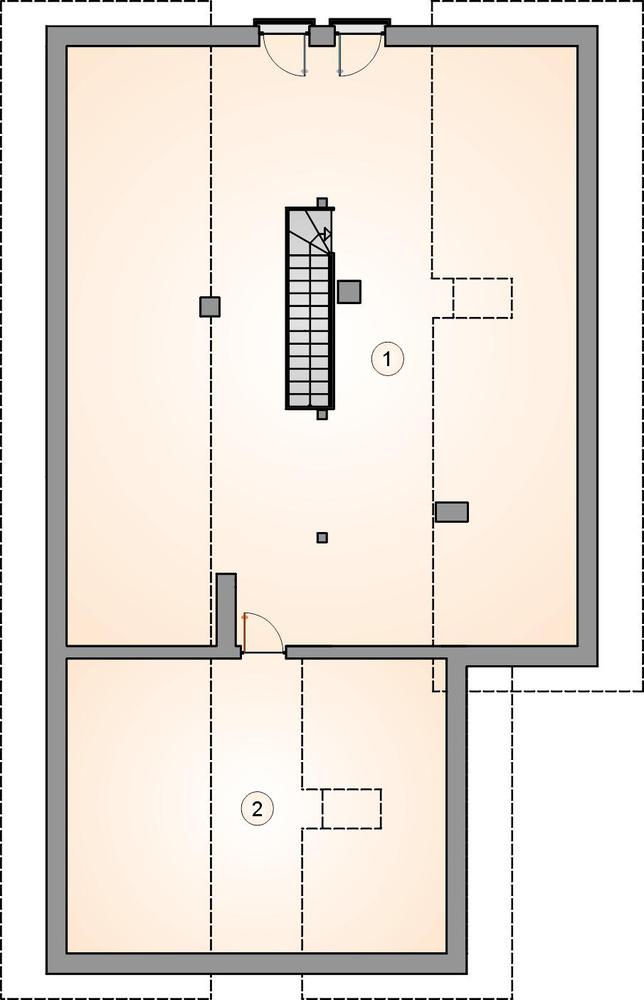 Rzut poddasza lustro POW. 0,0 m²