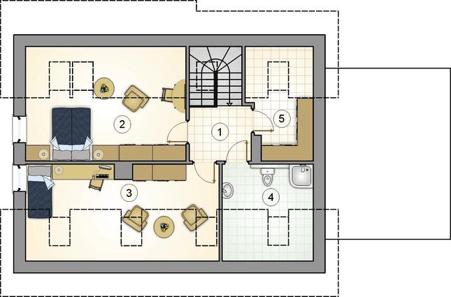 Rzut poddasza lustro POW. 0,0 m²