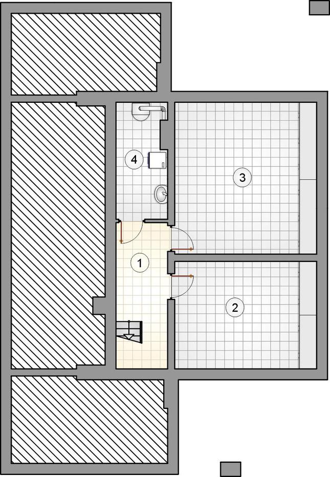 Rzut piwnicy lustro POW. 0,0 m²