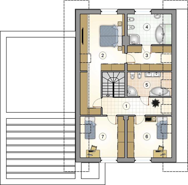 Rzut poddasza lustro POW. 0,0 m²