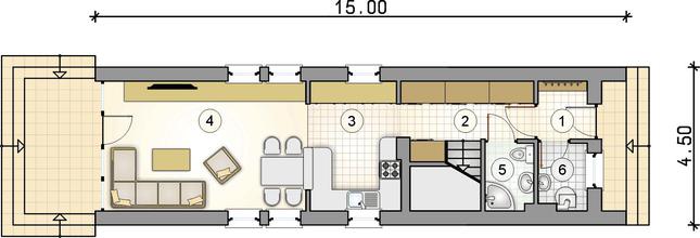 Rzut parteru lustro POW. 0,0 m²