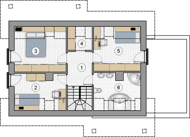Rzut poddasza lustro POW. 0,0 m²