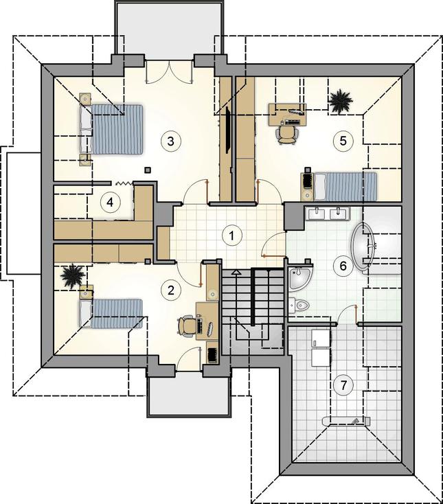 Rzut poddasza lustro POW. 0,0 m²