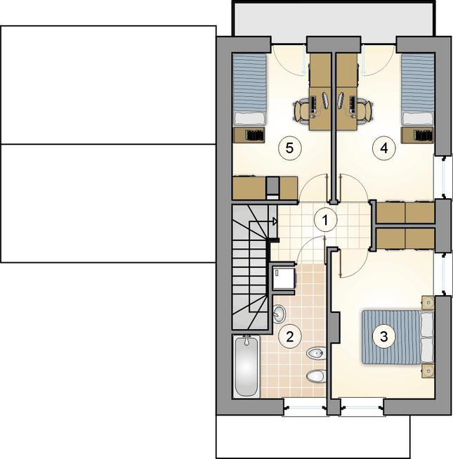 Rzut piętra lustro POW. 0,0 m²