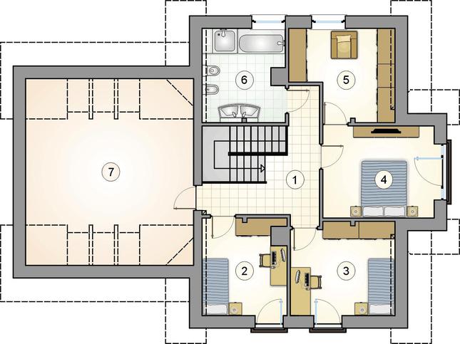 Rzut poddasza lustro POW. 0,0 m²