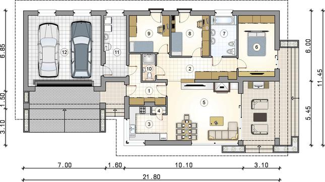 Rzut parteru lustro POW. 0,0 m²