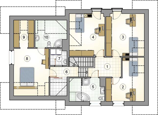 Rzut poddasza lustro POW. 0,0 m²