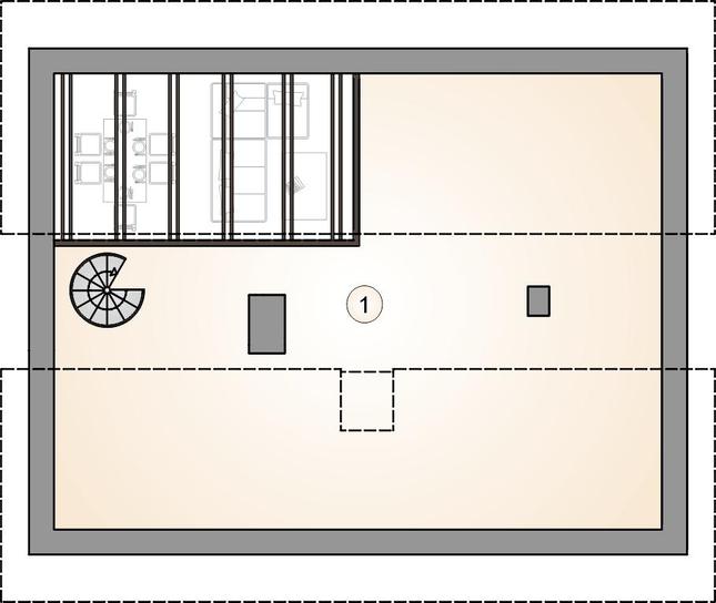 Rzut poddasza lustro POW. 0,0 m²
