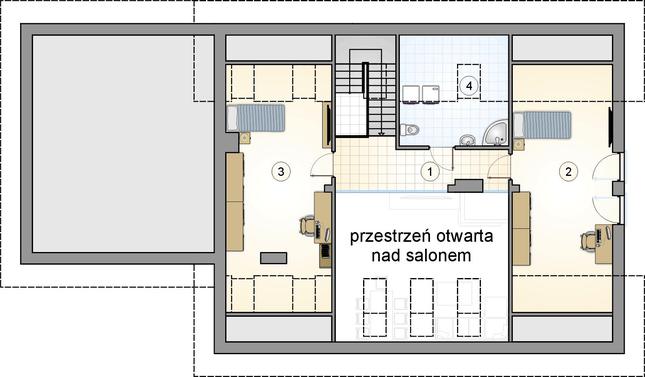 Rzut poddasza lustro POW. 0,0 m²