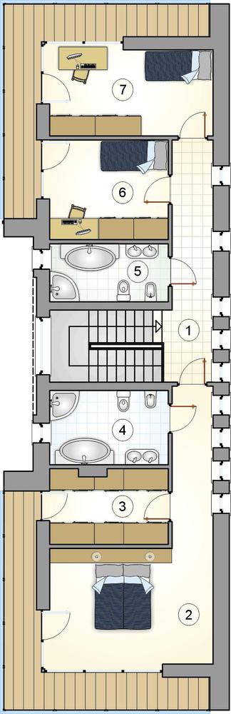 Rzut piętra lustro POW. 0,0 m²